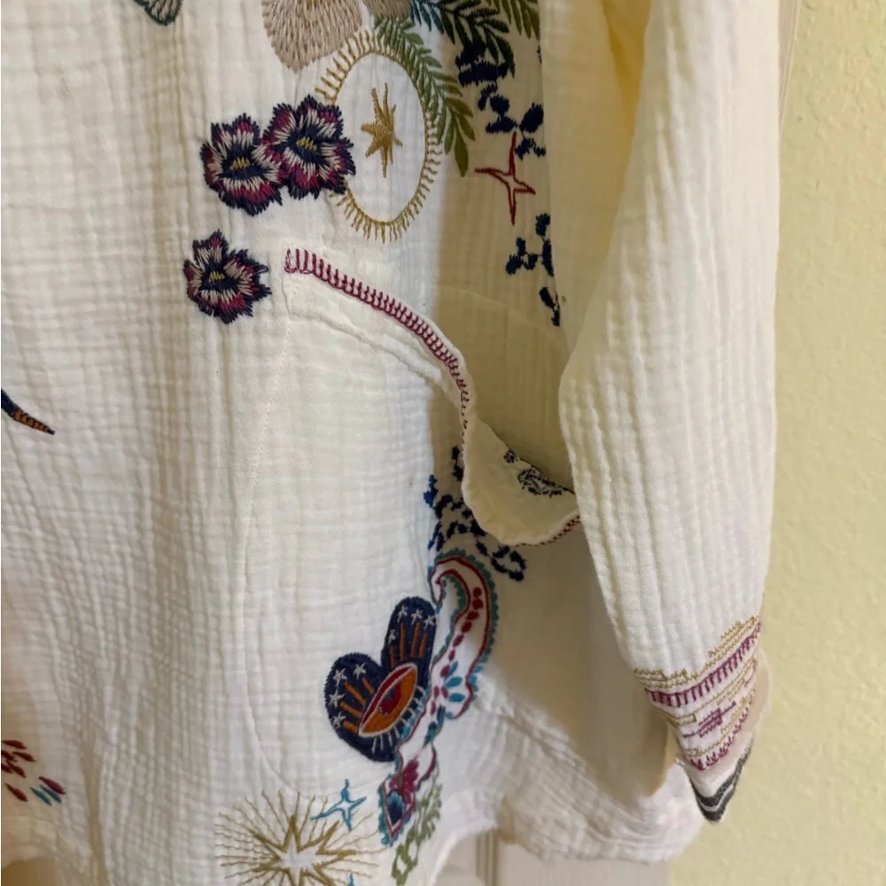 Johnny Was Multicolor Embroidered Blouse - Picture 5 of 7